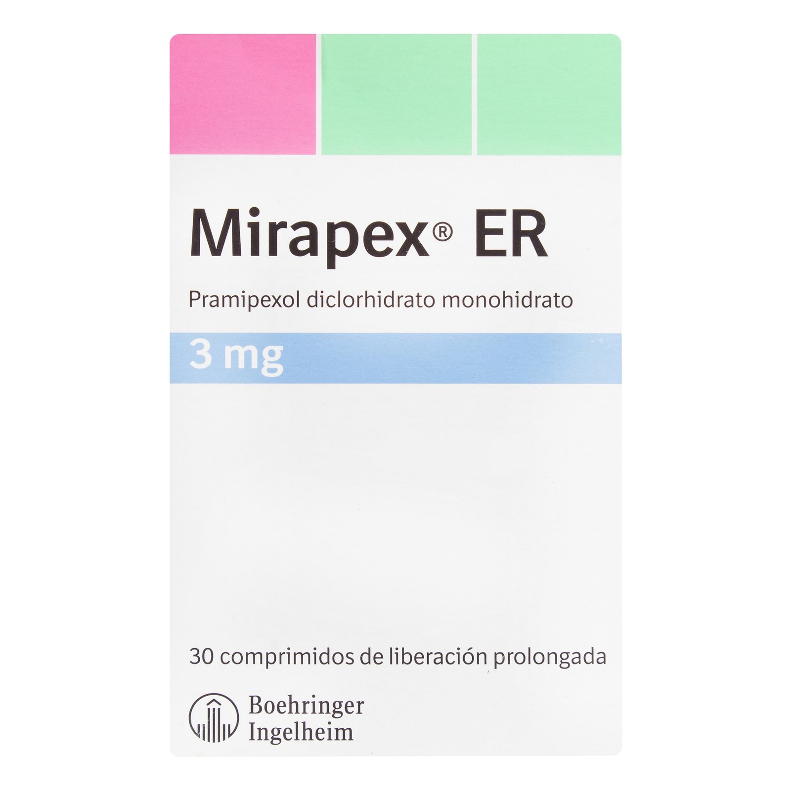 Mirapex ER 3 mg liberación prolongada