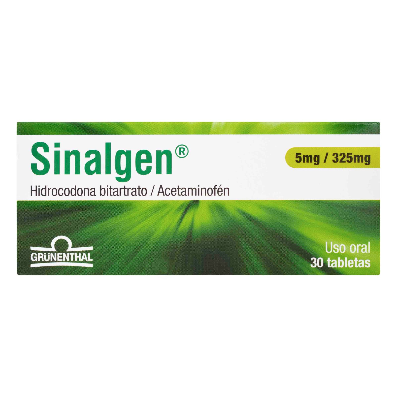 Sinalgen 5/325 mg caja x 30 tabletas